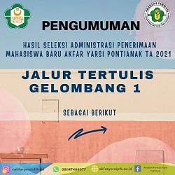 Pengumuman seleksi administrasi peserta yang dapat mengikuti ujian tulis gelombang I Tahun Akademik 2021